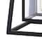 Vaxcel Blackwell 8-in. W Cage Frame 1 Light Dusk to Dawn Black Outdoor Wall Lantern Clear Glass T0608 - alternate 2